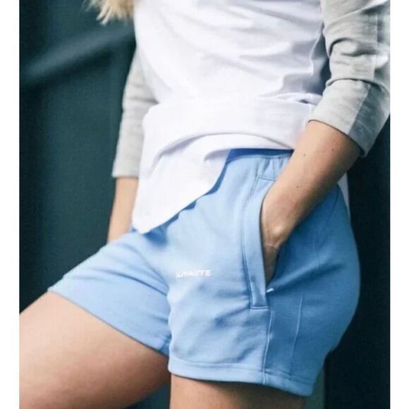Alphalete Essential Core Shorts In Ice Blue - Picture 3 of 11